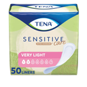 TENA Sensitive Care Panty Liners for Women, Very Light Absorbency, Extra Coverage, Sensitive Care - 50 Count, Pack of 6