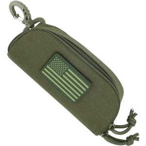 Tactical Molle Glasses Pouch | Semi-rigid Shell with Flag Patch
