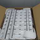 Delamu 16" Deep Pull Out Cabinet Organizer with 6 Dividers, Expandable (11.7 "-20" W) Pull Out Drawers for Cabinets, Cabinet Trays Pull Out for Cabinets in Kitchen, Pantry or Bathroom, White, 2 Pack