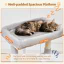 Taoqimiao Cat Tree,38.2-Inch Cat Tower for Indoor Cats,Suitable for Kittens with Luxurious cat condo with Adjustable Baskets and Luxurious Perch Light Gray MS029SW
