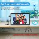 Feihe 15.6 inch Small Kitchen TV with ATSC Tuner/HDMI/USB/AV, Built-in TV Steel Stand and Remote Control for Bedroom,RV,Camping,Outdoor or Office