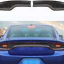 Tail Light Lamp Cover Guard Trim Bezel Frame Decor Exterior Accessories for 2015-2024 Dodge Charger, Smoked Black