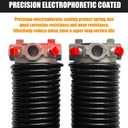 Garage Door Torsion Spring Set, Pair of 2" Electrophoresis Coated Garage Door Spring Replacement with 2 Non-Slip Winding Bars and Bearing, Minimum 16000 Cycles (.218x2x28")