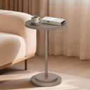 Drink Table, Small Pedestal Side Tables for Small Spaces, Wood Round Martini Table for Outdoor, Living Room and Bedroom, Brown