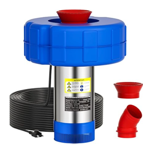 Pond Fountain Aerator with Lights RGB Light 1HP 750W 110V Fountain