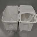 VEVOR Ingredient Storage Bin, 2 x 15L Dispenser Bin with 2 Measuring Cups, Attachable Casters and Airtight Lid, 2 Pcs/Set Dog Pet Food Storage Container, PP Material Kitchen Rice Cereal Flour Bin