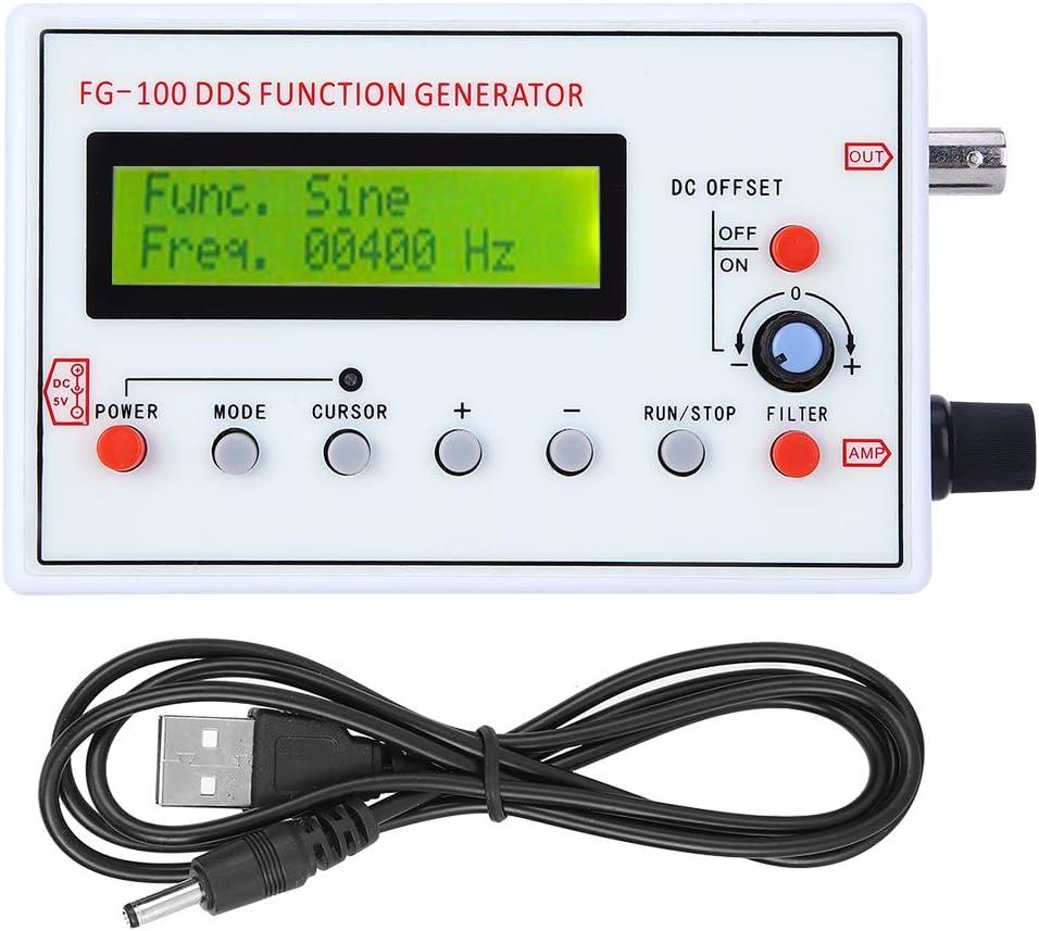 Function Generator -FG100 DDS Function Generator Sine Frequency 1HZ500KHz Counter Signal Source Generator Meter