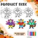 Epakh 36 Set Disguise a Turkey Project Kits Thanksgiving Turkey Craft with Colored Pens Color Your Own Thanksgiving Crafts for Classroom School Family Creativity Activities Holiday(Football Player)