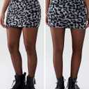 EXLURA Women's Leopard Print Mini Skirt High Waist Sexy Cheetah Skirts Trendy Pencil Bodycon Short Skirts Concert Outfit 2025 (L)