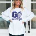 LUKYCILD Game Day Sweatshirt Football Shirt: Women Sunday Funday Football Season Long Sleeve Shirt Soccer Fans Pullover