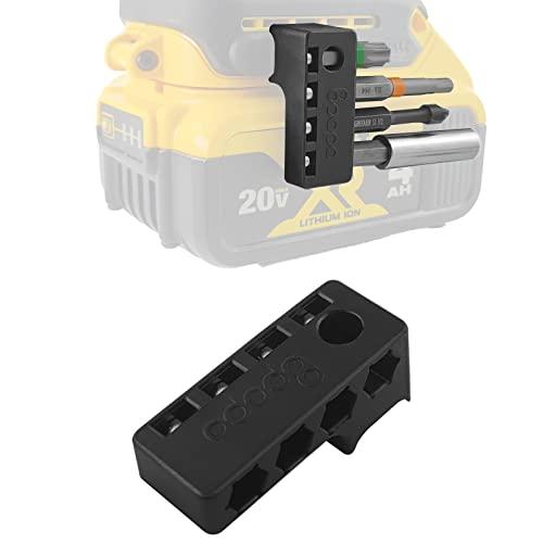 Magnetic 1/4-Inch Hex Bit Holders Fit for Dewalt Wrox Cordless Impacts Screwdrivers, Powerful Magnet Drill Bit Holster Sleeve Organizer, Hex Screw Bit Storage on side of Power Drill, Right Side