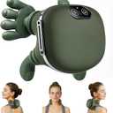 Neck and Shoulder Massager - Bionic Heated Massager, Cordless Portable Electric Shiatsu Massager, Deep Tissue 4D Kneading Massage, Simulated Human fingers Design for Pain Relief and Muscle Relax (Green)