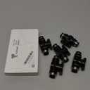 Flutesan 5 Pcs 1/2" x 1/2" OD Push to Connect Pneumatic Ball Valve PVC Air Flow Control Valve Quick Connect Tube Fittings Air Line Hose Fittings