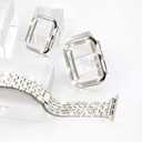 Bekomo Compatible for Apple Watch Ultra Band 49mm 46mm 45mm 41mm 38mm 40mm 42mm 44mm with 2 Pack Bling Crystal Diamonds Case Cover, iwatch SE Series Ultra 3 2/11/10/9/8/7/6/5/4/3/2/1 Bands for Women