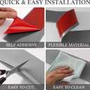 Flexible Baseboard Molding Trim 6" x 100 ft, Self-Adhesive Vinyl Wall Base Cove Base, Peel and Stick Rubber Wall Base Molding Trim - Gray