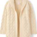 Gymboree Girls' and Toddler Long Sleeve Open Front Cardigan (12-18 Months, Frappe Long)