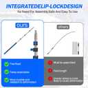 26FT Reach Telescopic Extension Pole, 5-20FT Paint Roller Extension Pole with Flip-Lock Design, Aluminum Alloy Threaded Head for Painting Cleaning Dusting & Window Washing Tools
