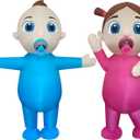 2 Packs Inflatable Baby Costume Boy/Girl Blow Up Costume for Adult/Gender Reveal Party/Baby Shower Party/Halloween