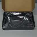 Wican Guest Towel Holder Tray for Bathroom, Oak and Iron Napkins Holder for Powder Room Dinning Table Wooden Basket for Disposable Paper Hand Towels Matte Black (9.06 x 5.51 x 2.56 inches)