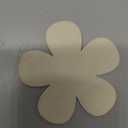 Blulu 3 Inch Unfinished Wooden Flower Cutouts Wooden Discs Crafts Blank Flower Shape Ornaments Embellishments Slices for DIY Projects Decoration(50 Pcs)