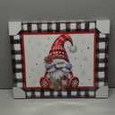 Savannan DIY Paint by Numbers, Christmas Gnome Poinsettia Snowflake Colored Ball Oil Lamp Winter Red White Framed Canvas Acrylic Painting Kit Drawing Paintwork for Adults Kids Beginner, 20"x16"