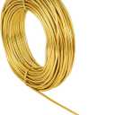 Craftdady 65 Feet Gold Aluminum Wire 7 Gauge Bendable Metal Craft Wire 3.5mm Flexible Sculpting Wire for Doll Skeleton Gem Wrapping Jewelry Making
