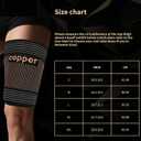 Hamstring Compression Sleeves with Adjustable Straps - Copper Infused Thigh Sleeve Support for Running Recovery & Sports - Thigh Brace for Men & Women