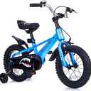 Stylish Kids Bike for Ages 3-7 - Easy Assembly Safe & Stable Ride, 14-16 Inch Wheels, Vibrant Colors, Includes Training Wheels (Red)