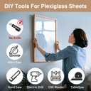 2 Pack 24" x 36" Plexiglass Sheets 1/4 inch Thick (6mm) | Clear Acrylic Sheets Panel Cut to Size Plexiglass Acrylic Board, Cut with Engraver, Power Saw or Hand Tools, No Laser Cut.
