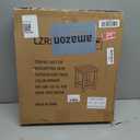 LZRS Square Patio Side Table, Heavy Duty HDPE Outdoor End Table with Wood Texture, Weatherproof Composite Table for Adirondack Chairs, Deck, Pool, Indoor/Outdoor, No Peeling or Cracking(Orange)