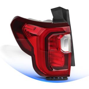 LED Tail Light Compatible with 2020 2021 2022 2023 GMC Acadia Denali SL SLE SLT Outer Taillight Chrome Bezel Rear Driving Brake Lights Assembly Replace OEM# 85150719 GM2800316 (Left Driver Side)