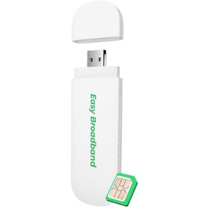 EIOTCLUB 4G LTE USB WiFi 6 Dongle - Portable Mobile Hotspot, 150Mbps High-Speed Portable WiFi with Pre-Installed SIM & No-Contract Data Plans, Support 10 Devices, for Travel, Car, Business, US Only