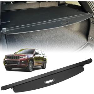 Compatible with All-New 2022-2026 Jeep Grand Cherokee(2 Row; WL) 4XE Rear Cargo Security Shade Cover Privacy Screen Retractable Rear Storage Tonneau Cargo Cover Luggage Security Shield Shade