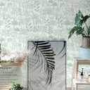 4 x Heroad Green Wallpaper Leaf Peel and Stick Wall Paper Green and White Boho Removable Contact Paper Renter Friendly Self-Adhesive Waterproof for Bathroom Bedroom Cabinet and Drawer 17.3"x78.7"