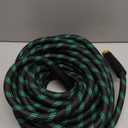 Non-Expandable Garden Hose 50 FT, Heavy-Duty & Flexible Water Hose with 10-Function Nozzle, Kink-Free & Leak-Proof Design, Ultra Lightweight Portable Yard Hose for Lawn, Car, Outdoor Use