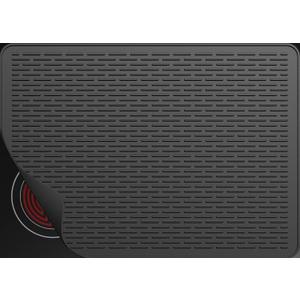 Stove Top Cover for Electric Stove, Dish Drying Mat for Kitchen, Glass Cooktop Protector, Heat Resistant Waterproof Foldable Anti-Slip Silicone Mat (Black, 28''L x 20''W)