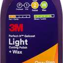 3M Perfect-It Gelcoat Light Cutting Polish + Wax, 36110, 1 Quart, One-Step Process, Removes Scratches and Swirls, Light Oxidation Remover for Boats and RVs