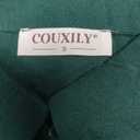 COUXILY Soft Button Down Stretch Shirts for Women, Breathable Moisture-Wicking Casual Work Dress Tops, Small, Green