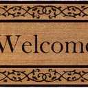 Callowaymills 120073672WELC Heavy-Duty Extra-Large 3' X 6' Doormat Natural, Black