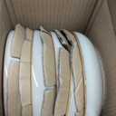 AmorArc 8.5'' Large Pasta Bowls, 36oz Ceramic Pasta Serving Bowls Set of 6 for Kitchen, Wide Bowls for Pasta,Salad,Oatmeal, Microwave Safe, Latte