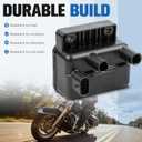Ignition Coil Compatible with Harley Davidson Electra Glide 1999-2001 Road Glide 1999-2001 Road King 1999-2001 Replaces # 31639-99