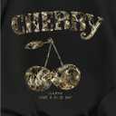 Girl's 2 Piece Camo Graphic Outfits Long Sleeve Crewneck Sweatshirt and Leggings Y2K Cute Streetwear (Black)