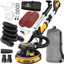 Drywall Sander, 780W Powerful Electric Drywall Sander with Vacuum Attachment, Auto Dust Absorption, Dustless Wall Sander with 26 Power Cord for Popcorn Ceiling, Drywall etc (Yellow)