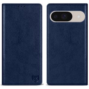ZZXX for Google Pixel 10/10 Pro Wallet Case with [RFID Blocking] Card Slot Stand Strong Magnetic Leather Flip Fold Protective Phone Case for Google Pixel 10/10 Pro Case Wallet(Blue-6.3 inch)
