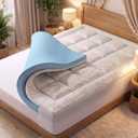 OLIXIS 3 Inch Twin Mattress Topper, 2-in-1 Dual Layer Design