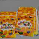 60 Pcs Building Block Party Favors Bricks Drawstring Plastic Bags Birthday Candy Goodie Treat Bags for Building Block Party Gift Packing Supplies