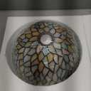 HWDFEI Tiffany Pendant Light Plug in Stained Glass Hanging lamp 12X12X181 Inch Hanging Lamp Living Room Bedroom Kitchen Dining Room OfficeSeven Color Wisteria Style