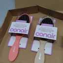Conair Detangling Hair Brush Set, 3-Pack Detangler Brushes for Wet or Dry Hair, Gentle Detangler for All Hair Types, Bristle Hair Brushes for Women, Beige, Navy, and Coral
