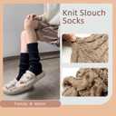 Womens Classic Cable Knit Leg Warmers  2 Pairs in 10 Colors Vintage-Inspired Winter Warmers (Dark Khaki & Light Gray)