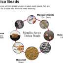 2 x 20g 4000pcs Metallic Series Delica Beads 1.6mm for DIY Jewelry, Bracelet & Embellishment Projects, Durable & Fade-Resistant(HY-DB-1834)